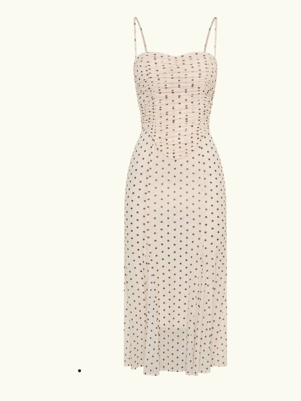 Meshki Beige Polka Dot Midi Dress